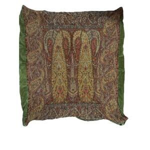 Pottery Barn Paisley‎ Green Pillow Cover Fall 26 X 26 Fall Vibes